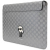 Karl Lagerfeld KLCS14SAKHPKG puzdro na notebook pre 14", strieborné, Saffiano Monogram Ikonik