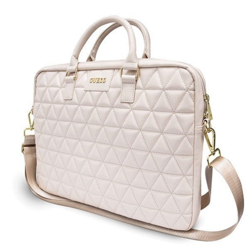 Taška na notebook Guess GUCB15QLPK 15", ružová, Quilted
