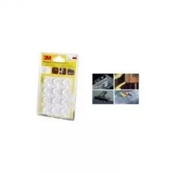 3M Bumpon ochranné nárazníky SJ5344BL, transparentné, okrúhle, 19,0 mm priemer, 4,0 mm výška, samolepiace, tlmenie vibrácií