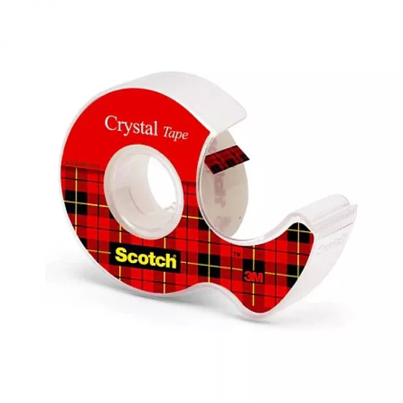 3M Scotch Crystal Clear 600 lepiaca páska s ručným dávkovačom, 19 mm x 7,5 m, priehľadná 6-1975D