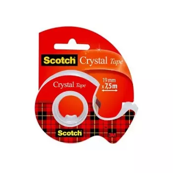 3M Scotch Crystal Clear 600 lepiaca páska s ručným dávkovačom, 19 mm x 7,5 m, priehľadná 6-1975D