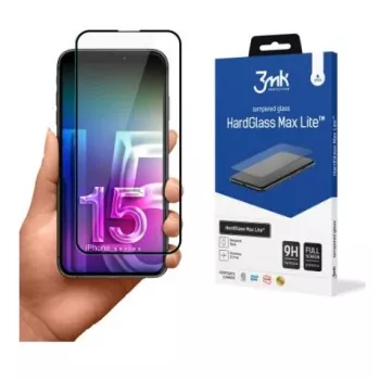 3MK Apple iPhone 15 Plus HardGlass Max Lite čierne