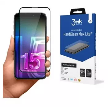 3MK Apple iPhone 15 Pro Max HardGlass Max Lite čierna