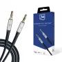 3MK AUX kábel jack 3,5 mm - jack 3,5 mm, 1 m, čierny