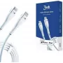 3MK Hyper Silicone kábel USB-C na Lightning 20W 3A biely 1m