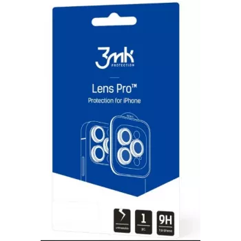 3MK Lens Protection Pro pre iPhone 12 Pro Max - ochrana objektívu fotoaparátu z tvrdeného skla (čierna)