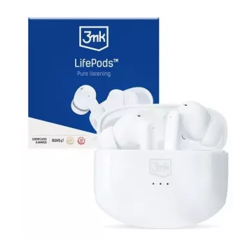 3MK LifePods Protection Bluetooth 5.3 technológia ANC biele