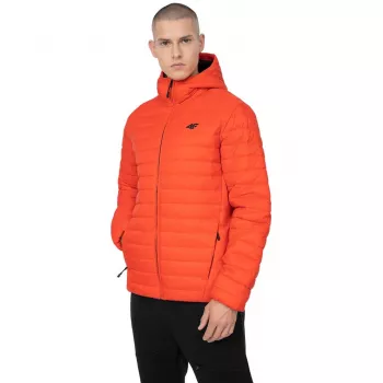 4F pánska páperová bunda oranžová 4FSS23TDJAM085 70S