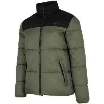 4F pánska khaki prešívaná bunda H4Z22 KUMP005 43S