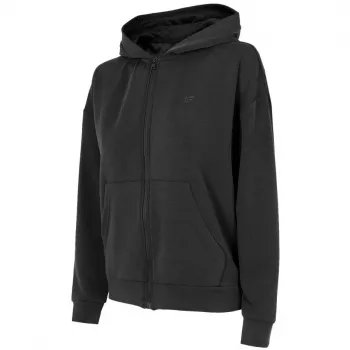 4F dámska mikina s okrúhlym výstrihom Deep Black H4Z22 BLD041 20S M
