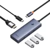 5-in-1 hub Baseus UltraJoy Series USB-C na HDMI 4K@30Hz + 3x USB 3.0 + 1x PD (sivý)