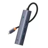 5-in-1 hub Baseus UltraJoy Series USB-C na HDMI 4K@30Hz + 3x USB 3.0 + 1x PD (sivý)