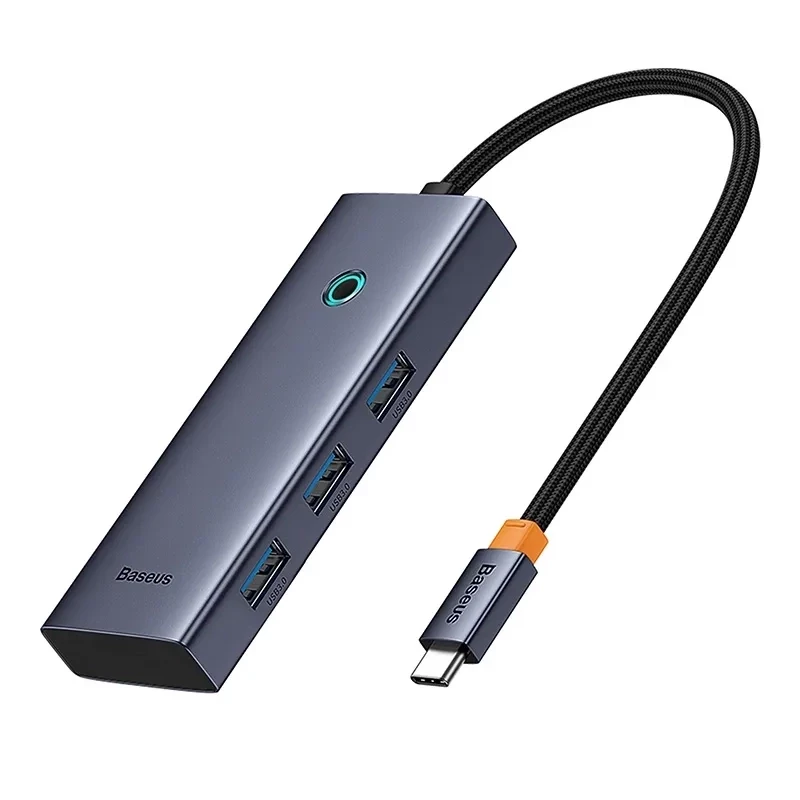 5-in-1 hub Baseus UltraJoy Series USB-C na HDMI 4K@30Hz + 3x USB 3.0 + 1x PD (sivý)