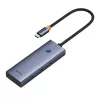 5-in-1 hub Baseus UltraJoy Series USB-C na HDMI 4K@30Hz + 3x USB 3.0 + 1x PD (sivý)