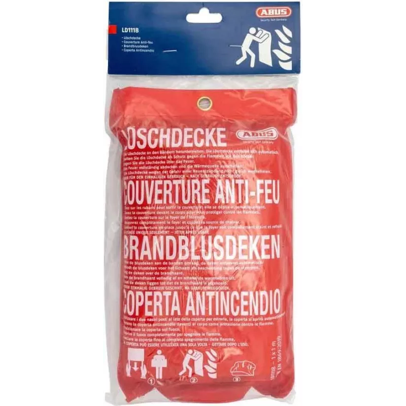ABUS LD1118 Hasiaca deka 100 x 100 cm sklolaminát červená DIN EN 1869:2001 86672