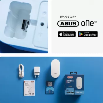 ABUS Security-Center BRIDGE One Smart Home Wireless LAN bridge (ABBO10000B), čierna, 230 V, Bluetooth