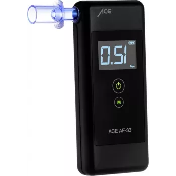 ACE OF SWEDEN AF-33 digitálny alkohol tester tmavosivý, 0,00–5,00 ‰, LCD displej, polovodičový senzor, 2x AAA 107075