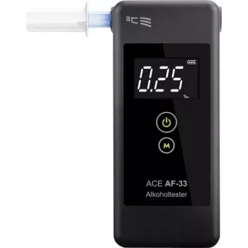 ACE OF SWEDEN AF-33 digitálny alkohol tester tmavosivý, 0,00–5,00 ‰, LCD displej, polovodičový senzor, 2x AAA 107075