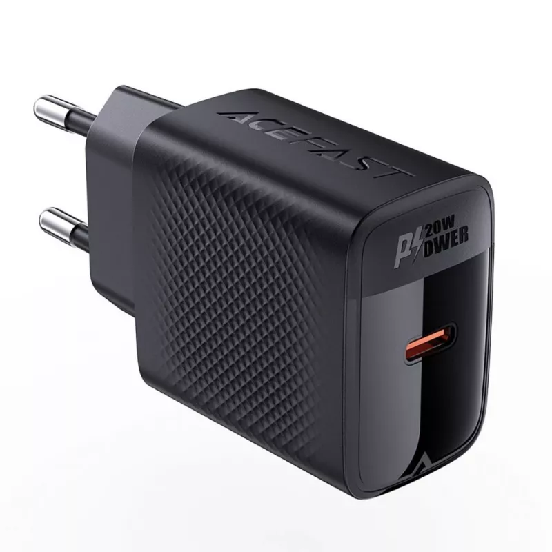 ACEFAST A82 GaN USB-C PD 20W nástenná nabíjačka - čierna