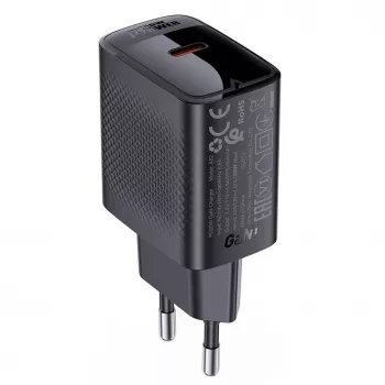 ACEFAST A82 GaN USB-C PD 20W nástenná nabíjačka - čierna