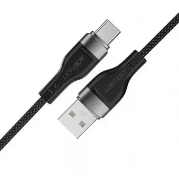 ACEFAST C11-04 USB-A na USB-C 3A magnetický pletený kábel 1,2m čierny