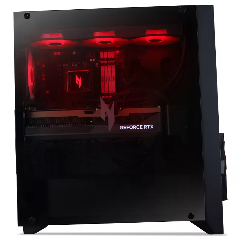 Acer Nitro 70 N70X3D-100 herný desktop PC, AMD Ryzen 7 9800X3D, 32GB DDR5, 2TB NVMe SSD, NVIDIA GeForce RTX 5080, Windows 11 Home, čierna