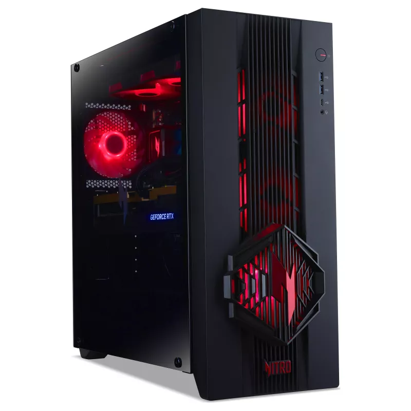 Acer Nitro 70 N70X3D-100 herný desktop PC, AMD Ryzen 7 9800X3D, 32GB DDR5, 2TB NVMe SSD, NVIDIA GeForce RTX 5080, Windows 11 Home, čierna