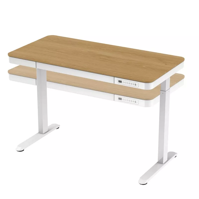 ACJ ACTIVEJET elektricky výškovo nastaviteľný stôl 120x60 ET119S biely/dub