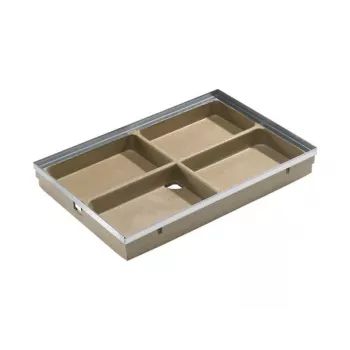 ACO Vario Spodná časť podlahovej vpuste 75x50 DN 75/DN 50 čierna