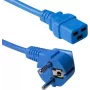 ACT 3m zahnutý napájací kábel Schuko na C19 modrý 16A 250V AK5174