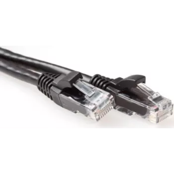 ACT 3m Cat6a U/UTP RJ45 sieťový kábel, čierna, 10Gbps, 500MHz, meď, PVC plášť IB3503
