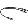 ACT AC3620 audio splitter kábel 0,15 m 3,5 mm konektor samec na 2x konektor samica čierny