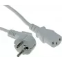 ACT AK5402 napájací kábel biely 1m CEE 7/7 na IEC C13