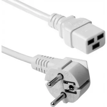 ACT AK5413 napájací kábel biely 0,6 m CEE 7/7 na IEC C19