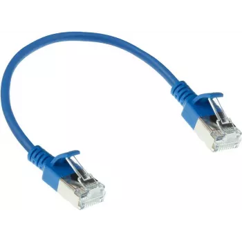 ACT modrý 0,15m LSZH U/FTP CAT6A datacenter slimline patch kábel snagless s RJ45 konektormi (DC7630)
