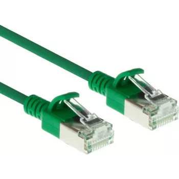 ACT Green 0,15m LSZH U/FTP CAT6A Datacenter Slimline patch kábel Snagless s RJ45 konektormi (DC7730)