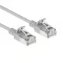 ACT sivá 2,5 m LSZH S/FTP CAT6A Slimline Snagless patch kábel (DB7053)