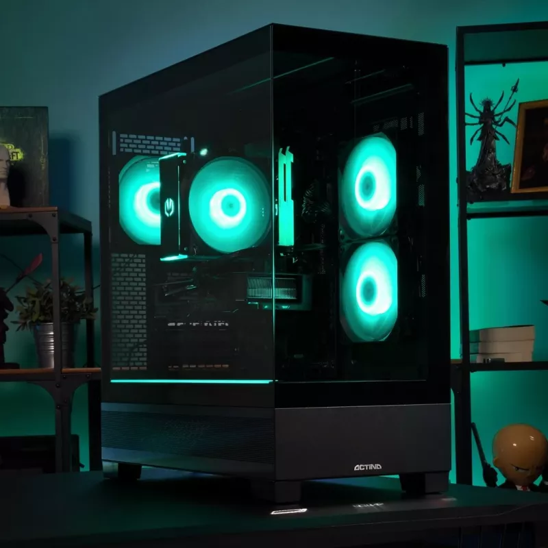 Actina PC AMD Ryzen 5 7600X 32 GB DDR5-SDRAM 1 TB SSD NVIDIA GeForce RTX 5070 Windows 11 Home Midi Tower čierna