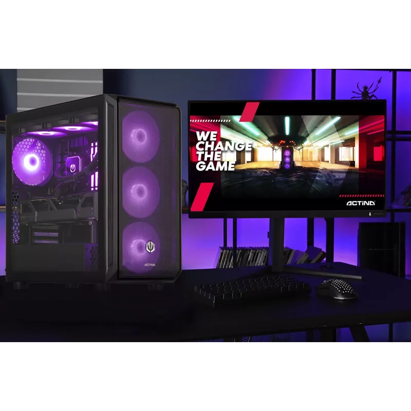 ACTINA PC AMD Ryzen 7 7800X3D 32 GB DDR5-SDRAM 2 TB SSD AMD Radeon RX 9070 XT Midi Tower čierna