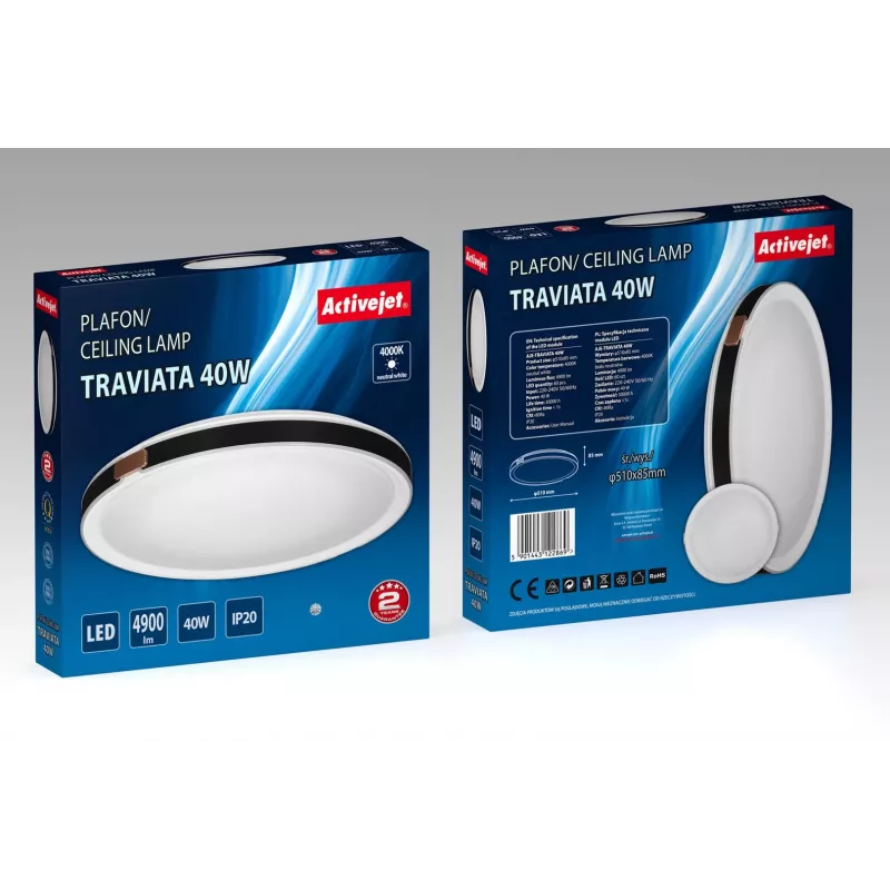 Activejet AJE-TRAVIATA LED stropné svietidlo, 40W