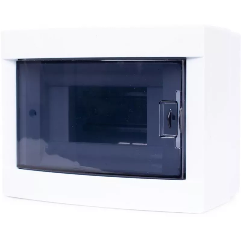 ADELID RM-NT-06T rozvodná krabica na omietku, 6 modulov, 1 rad, IP40, biela/sivá