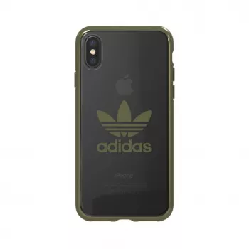 Adidas Apple iPhone X/Xs OR číry kryt zelený