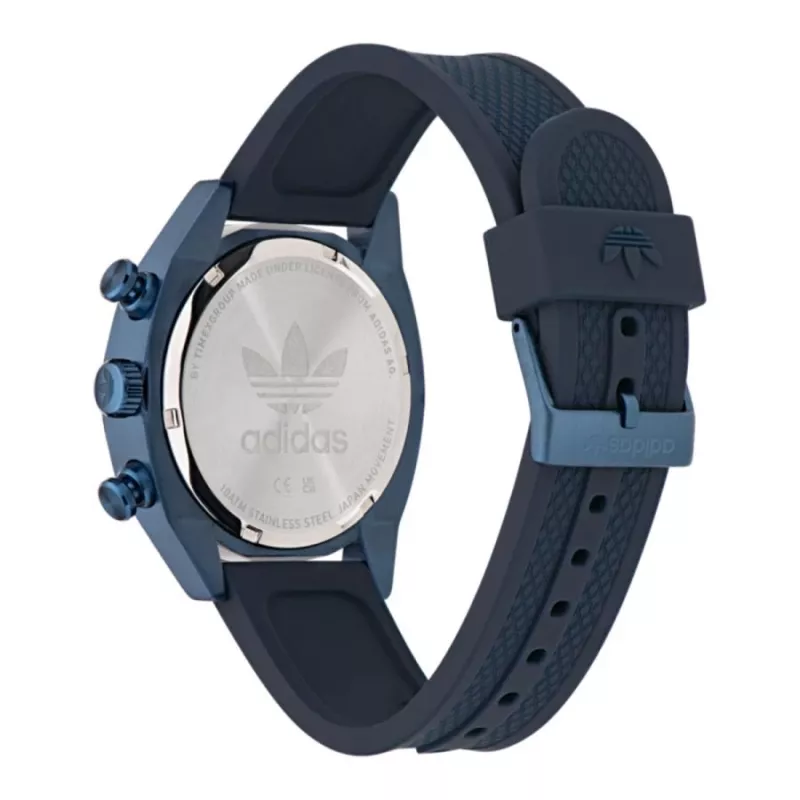 Adidas pánske AOFH23004 Code One Chrono quartz chronograf hodinky 43 mm čierny silikón
