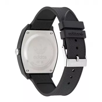 Adidas Originals Digital Two Unisex digitálne hodinky AOST22039 38 mm strieborná nehrdzavejúca oceľ čierny silikón