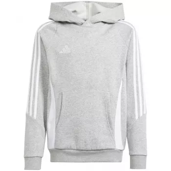 adidas Tiro 24 mikina s kapucňou stredne sivá melanž mládež 140cm