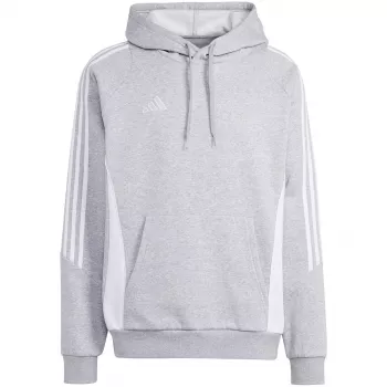 adidas Tiro 24 Sweat Hooded Medium Grey Heather IR7545 pánska futbalová tréningová mikina s kapucňou