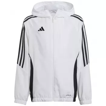 adidas Tiro 24 tréningová bunda detská biela 140 cm