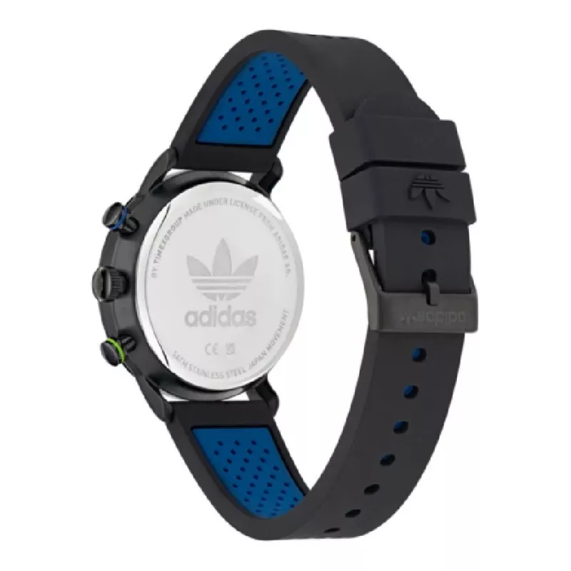 Adidas Unisex digitálne hodinky AOSY23021 40 mm čierny silikónový remienok