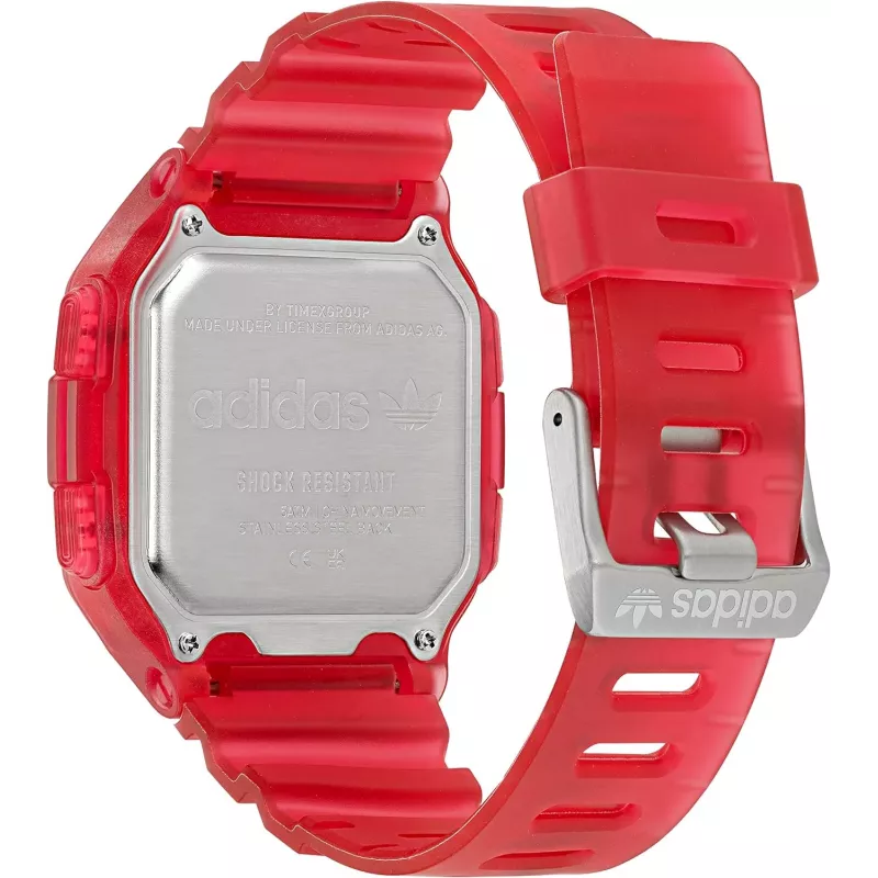 Adidas dámske digitálne quartz hodinky AOST22051 38 mm čierne silikón