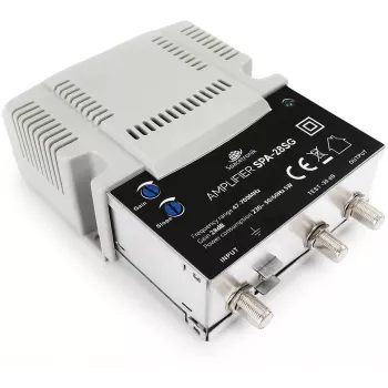 Nastaviteľný zosilňovač pozemského a káblového TV signálu Spacetronik SPA-28SG LTE II